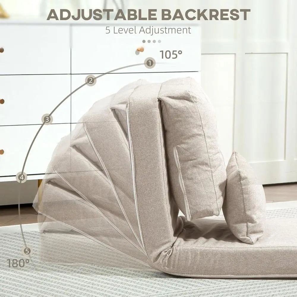 Convertible Sleeper Chair with Adjustable Backrest