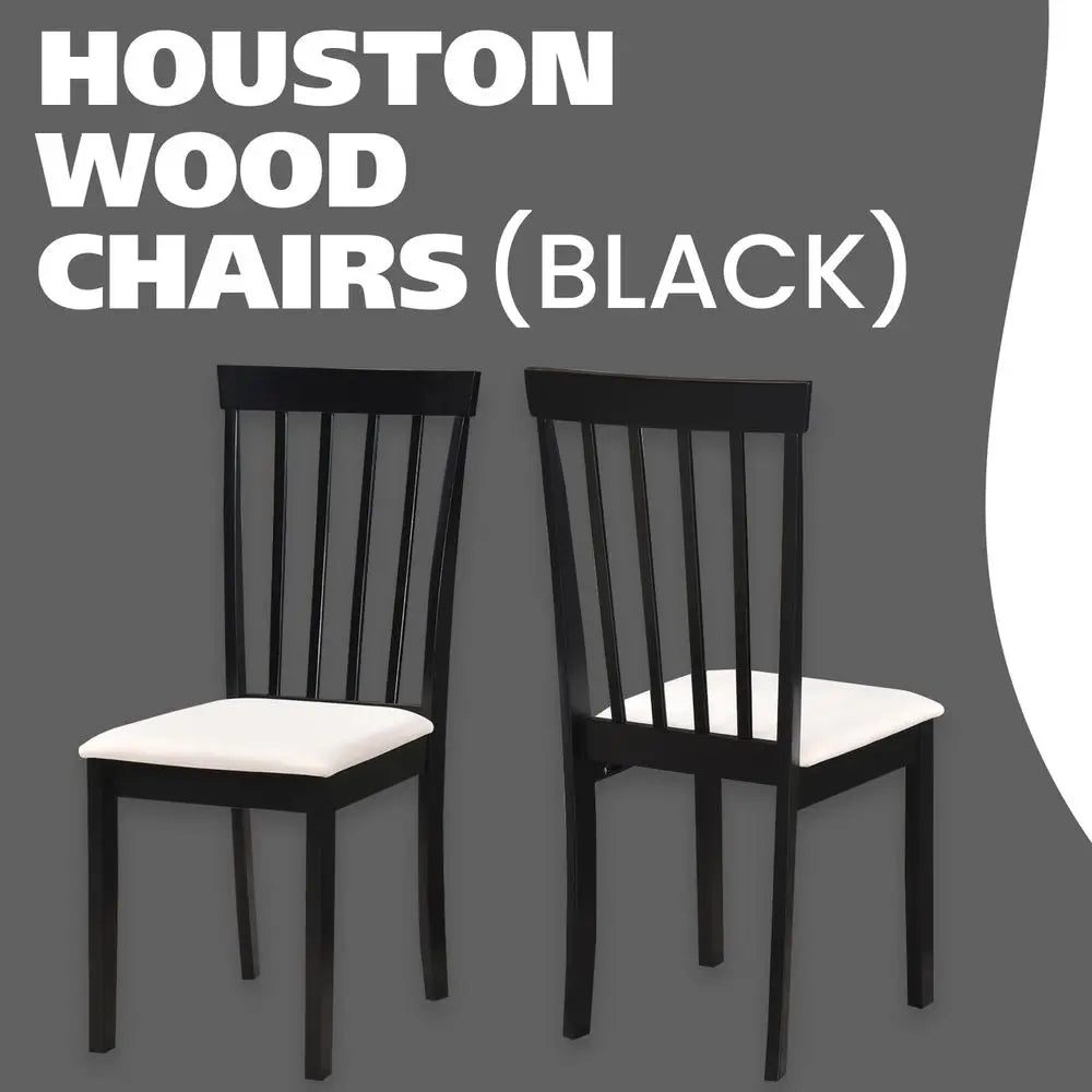 Upholstered Black Dining Chairs Set of 4
