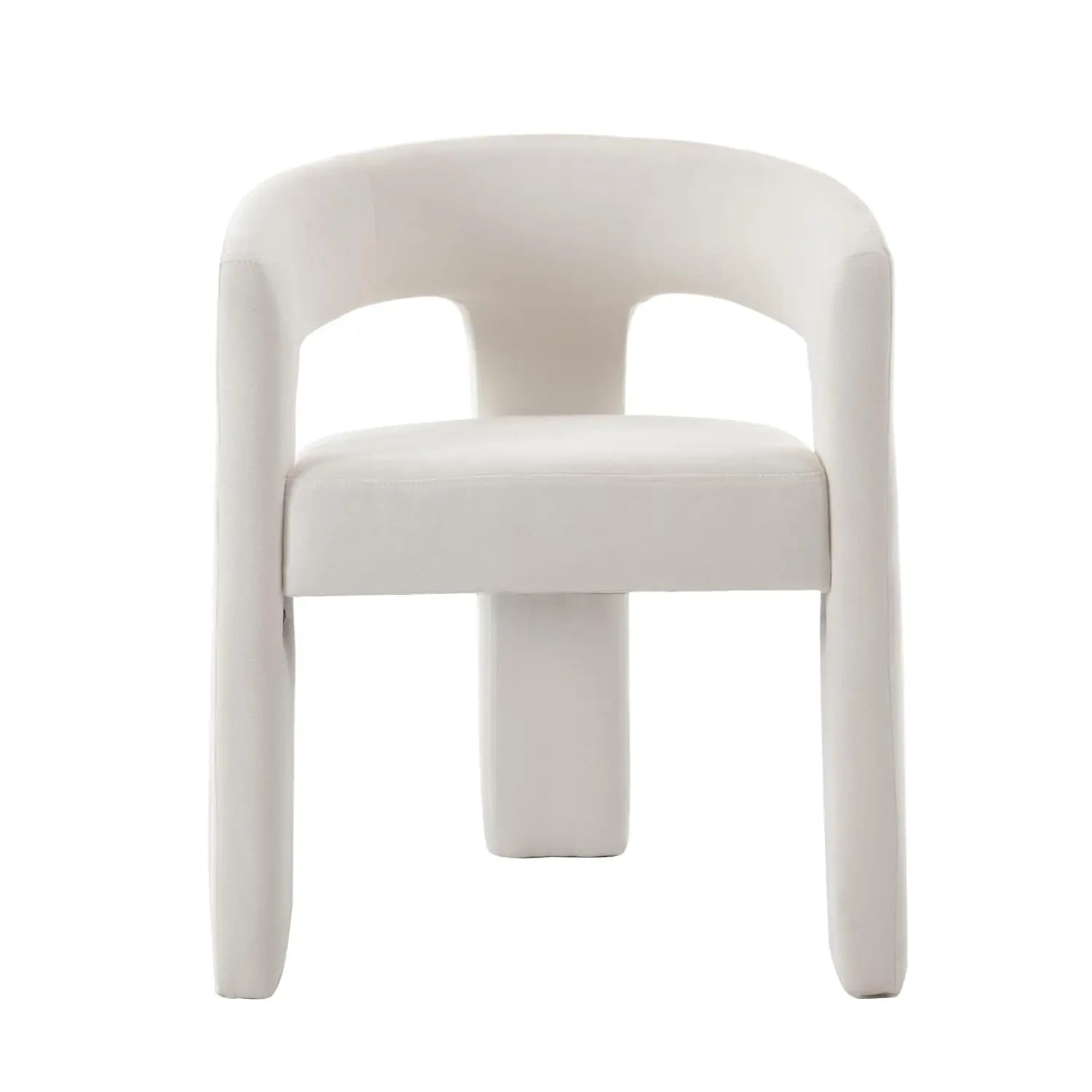 Upholstered Barrel Dining Chair Faux Leather