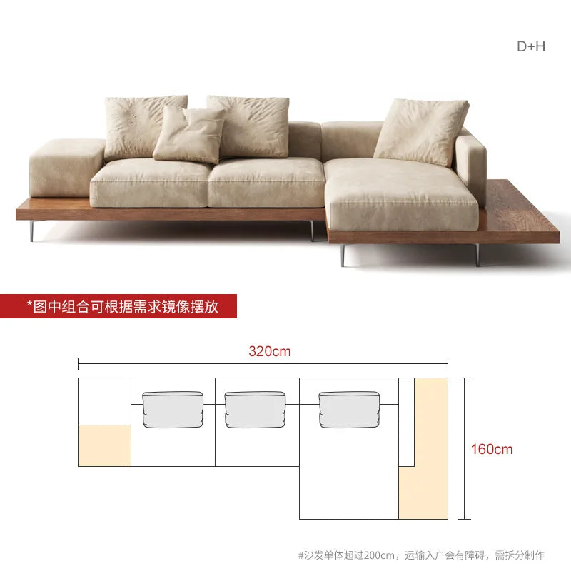 Japanese Style solid wood sofa