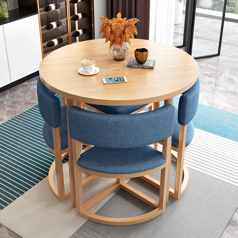 Round Kitchen Dining Table Set with four Chairs