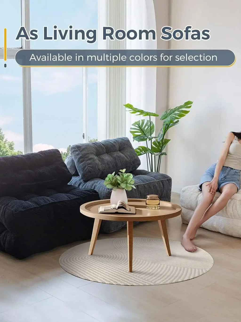 Vacuum Compression Sofa Foldable Simple Fabric Corner Modular Couch