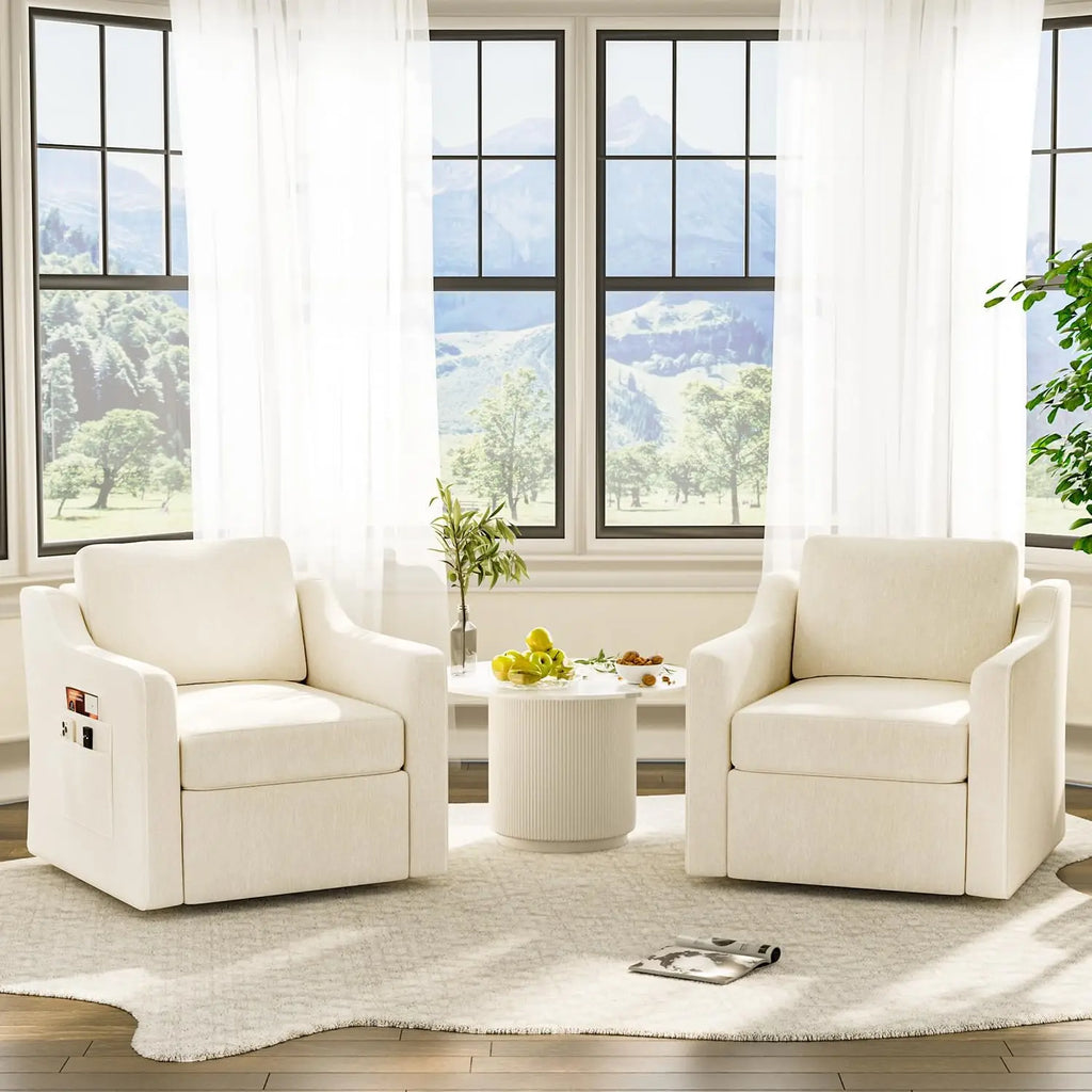 360° Swivel Accent Chair Set of 2,