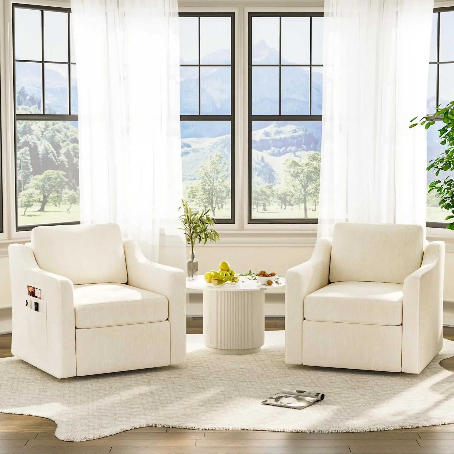 360° Swivel Accent Chair Set of 2,
