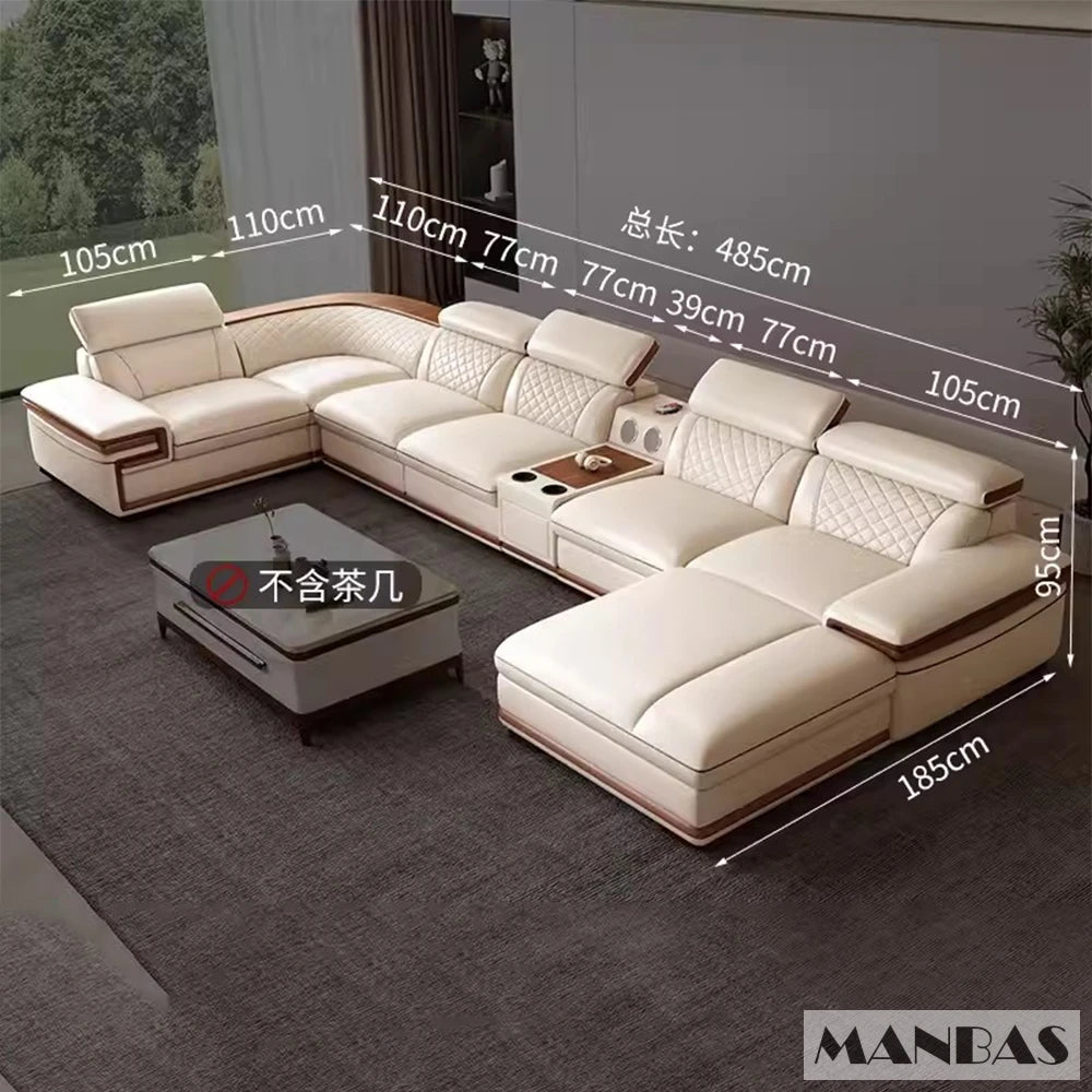 Italian Genuine Leather Sofa Set
