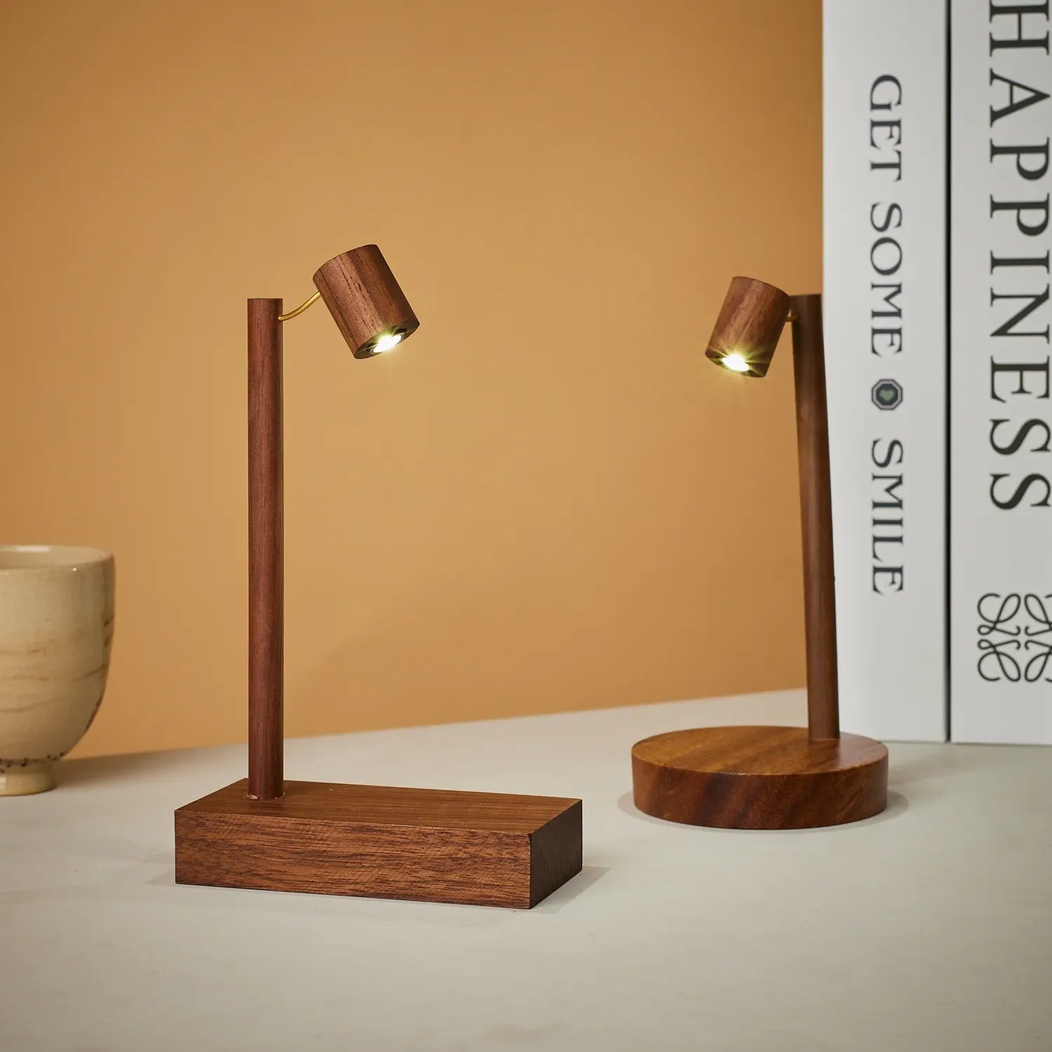 Wooden Table Lamp Retro Night Light