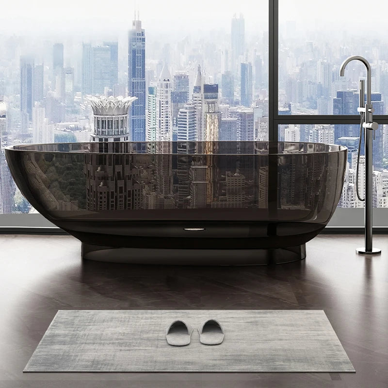 Acrylic Egg Shape Transparent Freestanding Bathtub