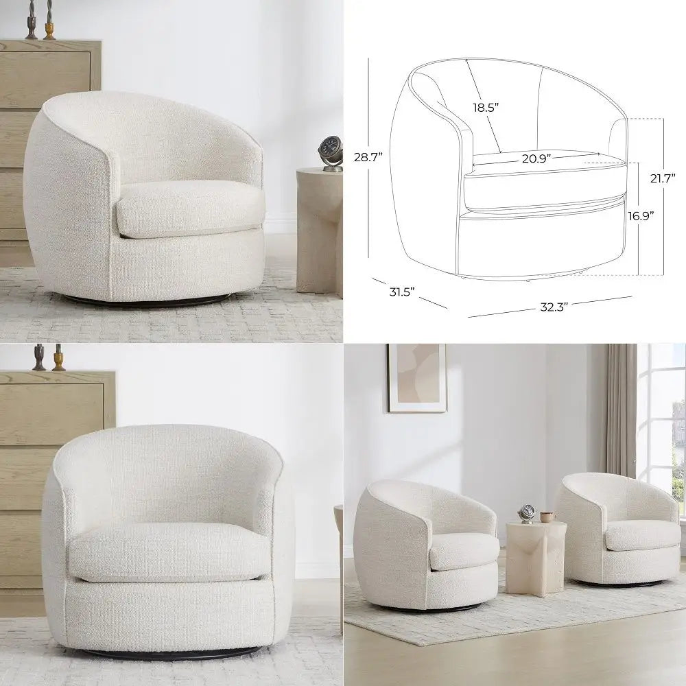 Swivel Barrel Chair