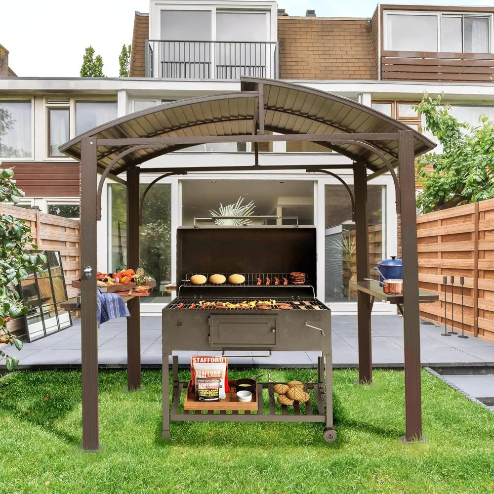 Grill Canopy for Outdoor Grill w/Double Galvanized Steel Roof