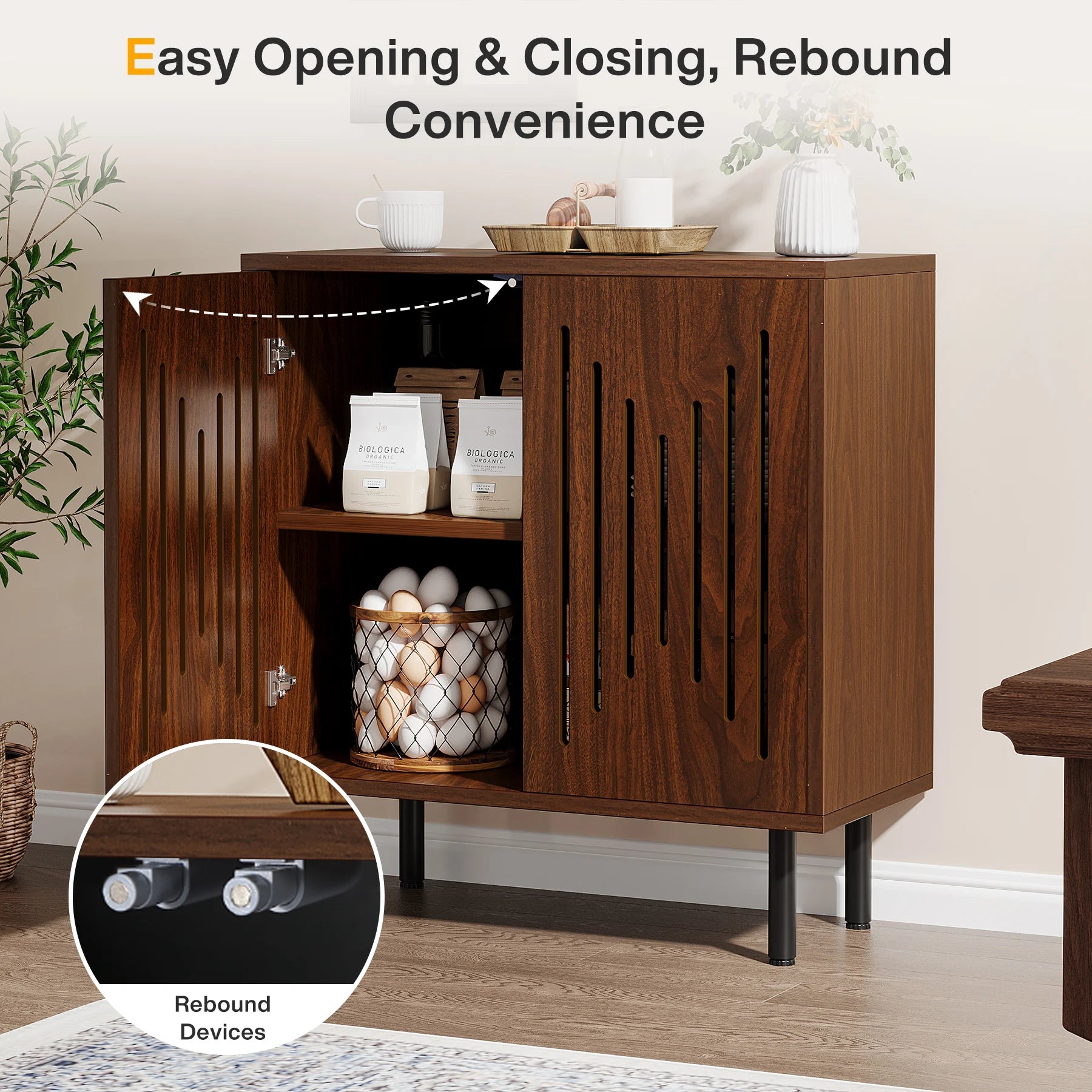 Vintage Storage Cabinet Set of 2, 59" Sideboard Buffet with Storage,
