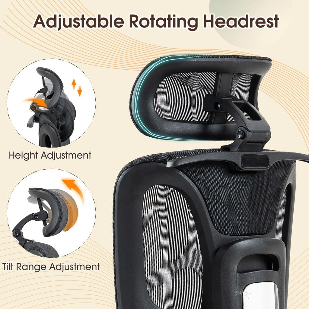 Ergonomic High Back Mesh Computer Chair Office Chair with Footrest,
