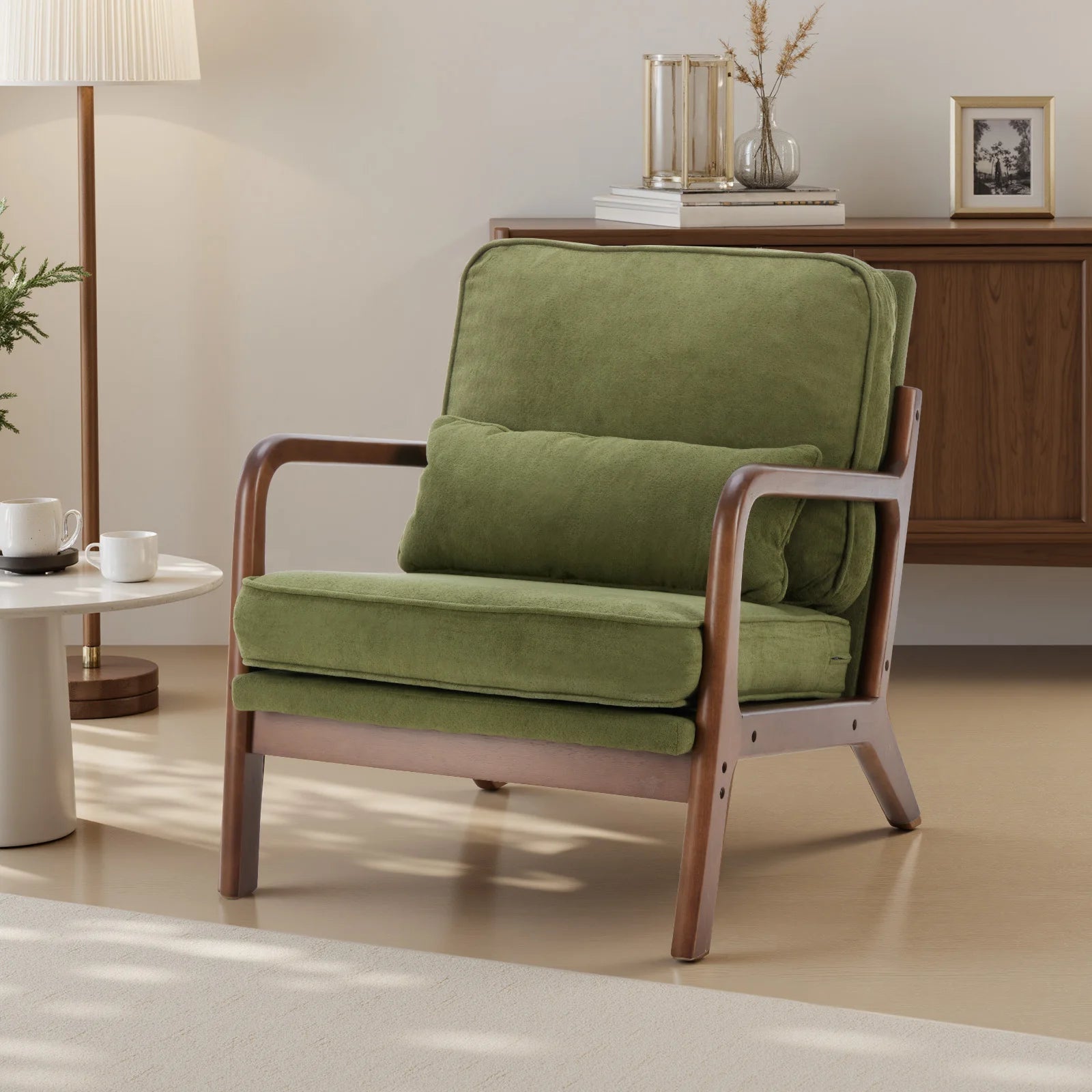 Modern Chair Solid Wooden Frame