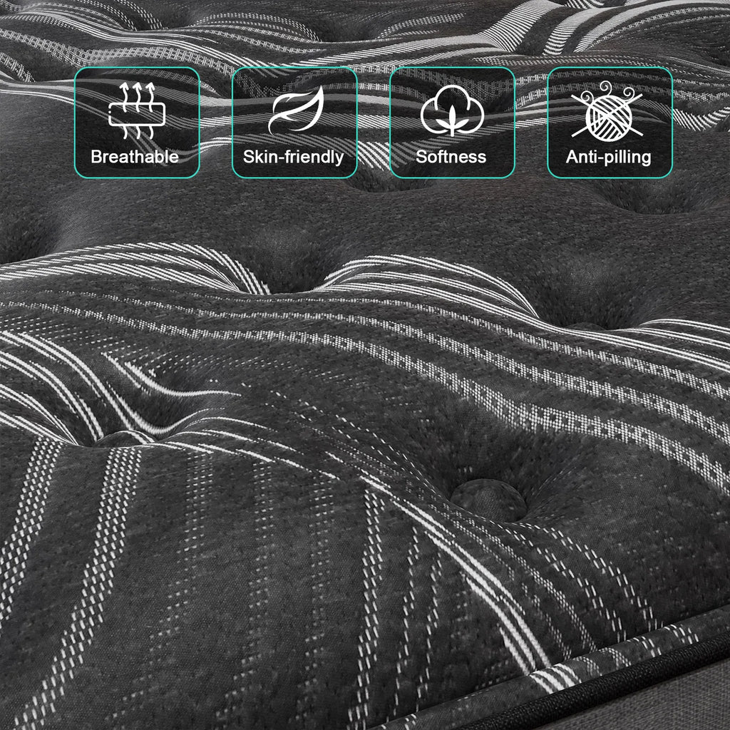 12"14" Gel Memory Foam Hybrid Pocket Spring Mattress