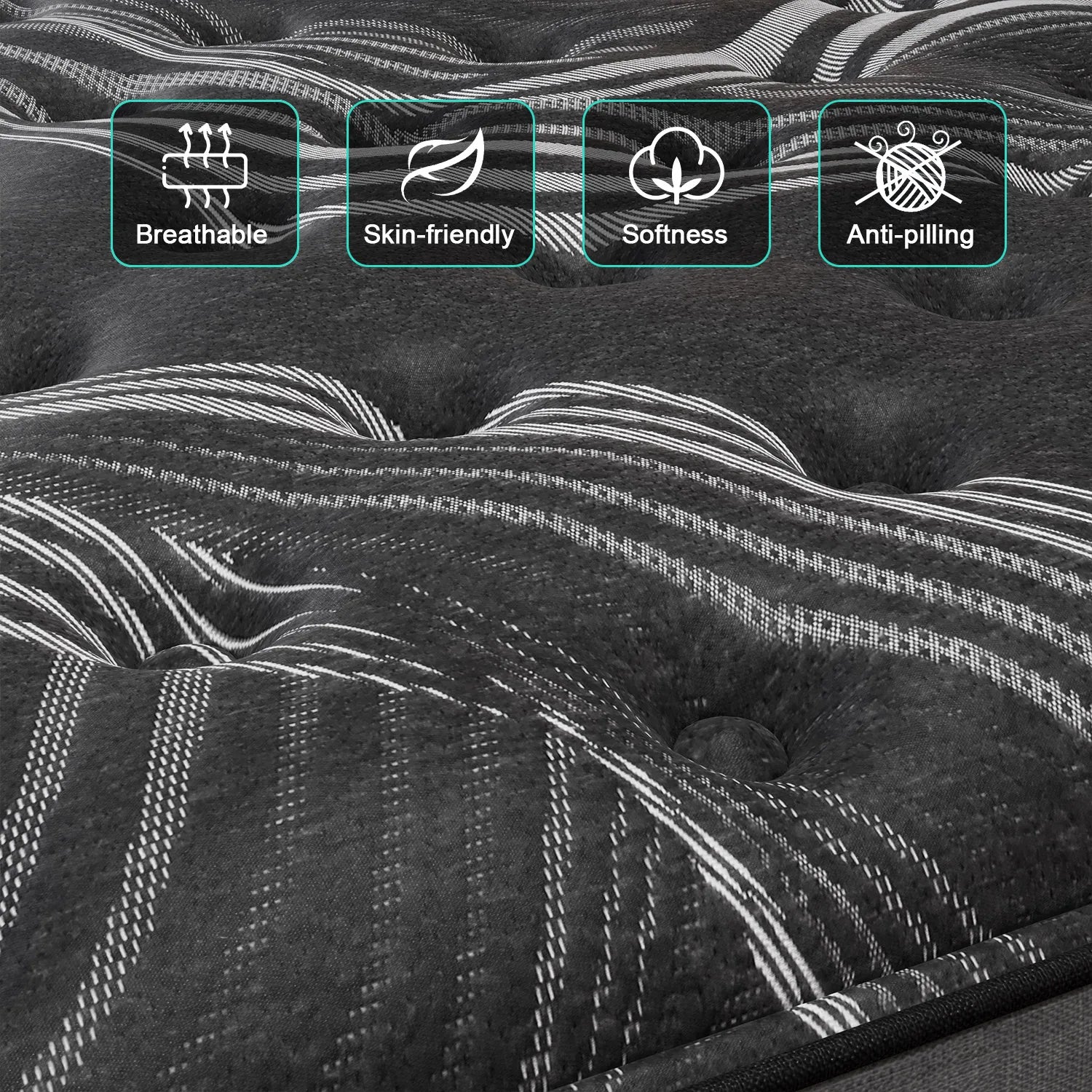 12"14" Gel Memory Foam Hybrid Pocket Spring Mattress