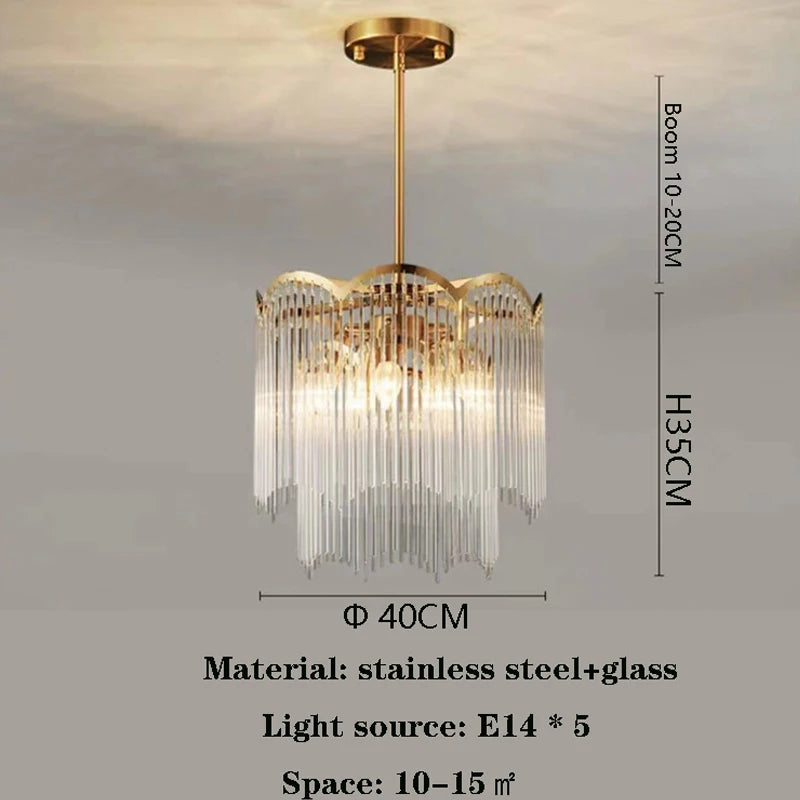Modern Luxury Crystal Glass LED Chandelier