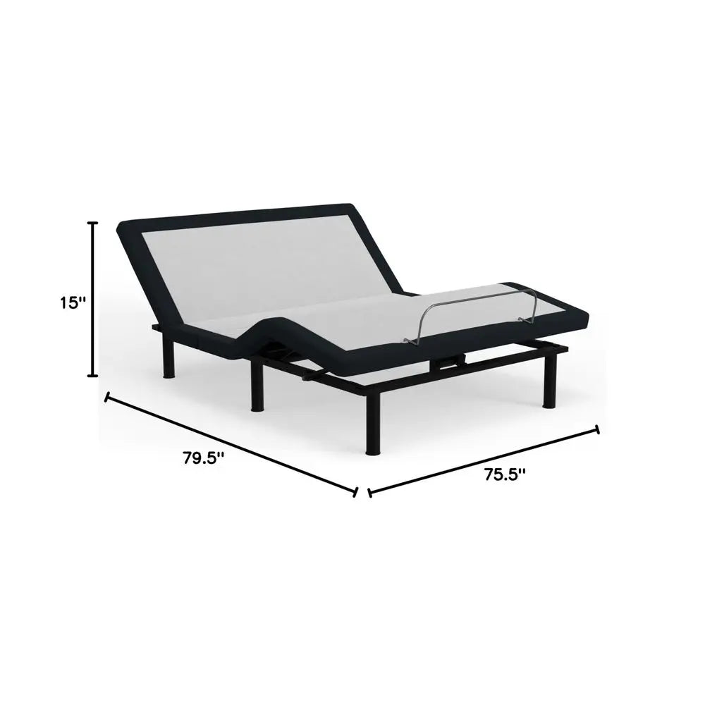 Adjustable Bed Base Frame with Head and Foot Incline, Wireless Remote Control