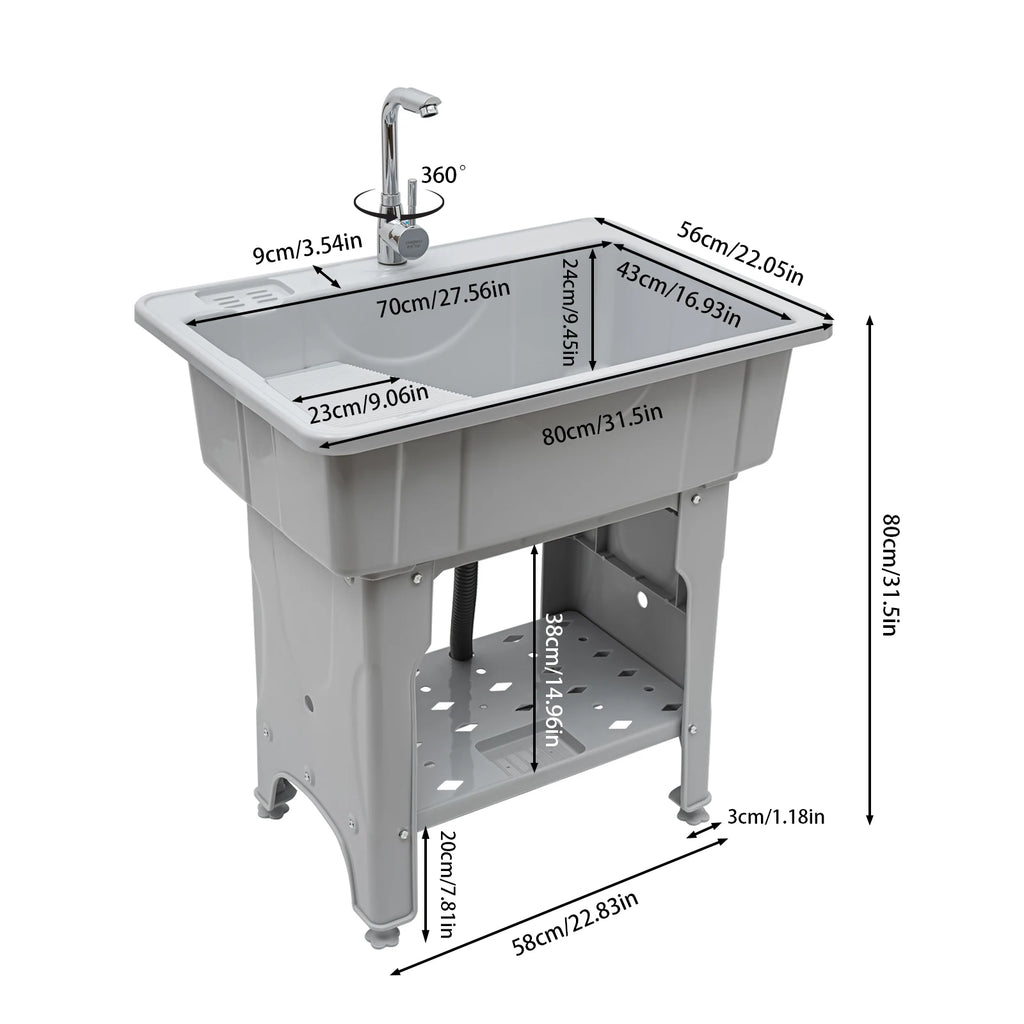 Upgraded 70kg Capacity Laundry Sink