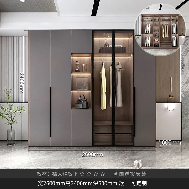 Double wardrobe glass Armoire