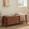 Fabric Upholstered Storage Ottoman Bench