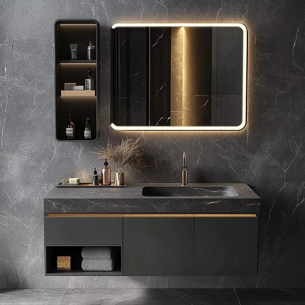 Bathroom Vanity Set with Cabinet Mirror Sink