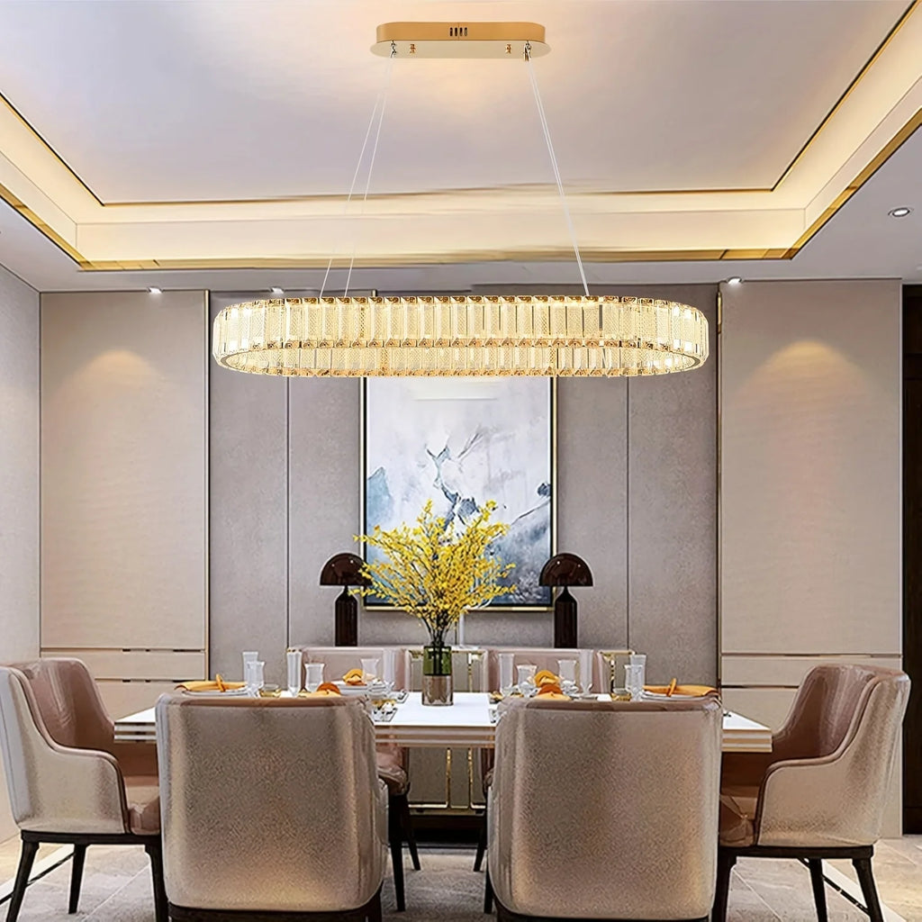 Modern Gold Crystal Chandelier