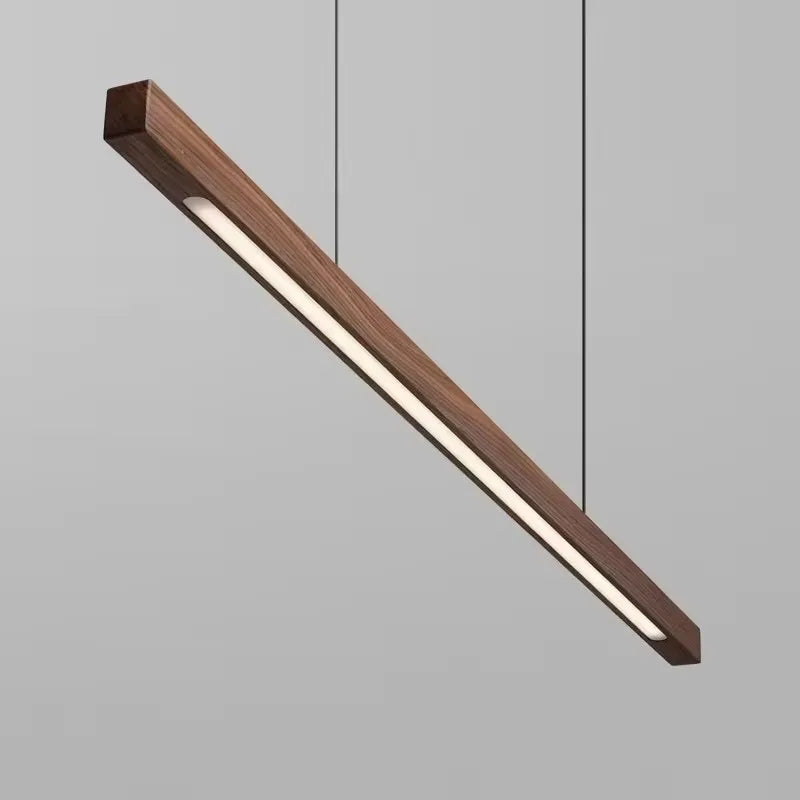 Modern LED Chandelier Walnut