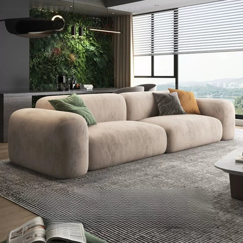 Luxury Modern Living Room Sofas Minimalist Sectional Puff Corner Sofa