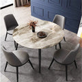Modern Round Kitchen Dining Table Marble Top