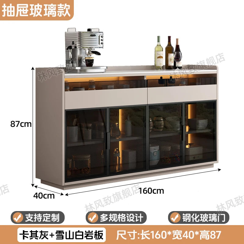 Modern Dining Room Buffet Cabinet with LED