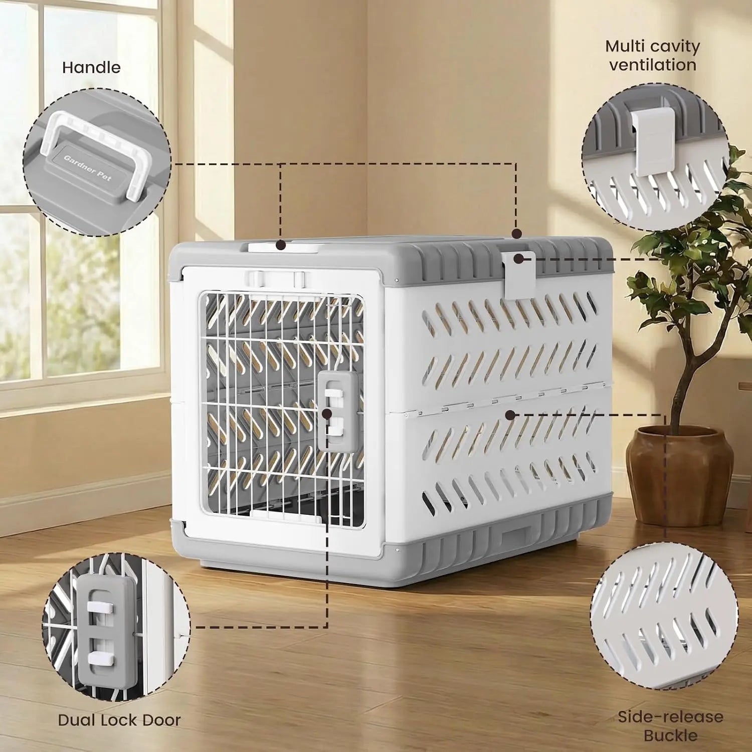 Collapsible Dog Crate for Small Dogs