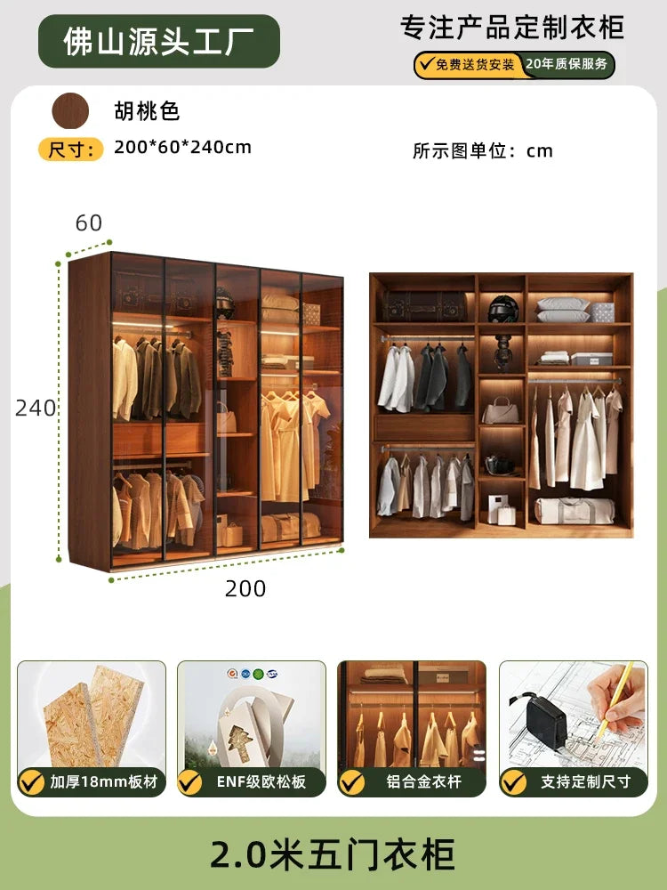 Modern Armoire glass wardrobe