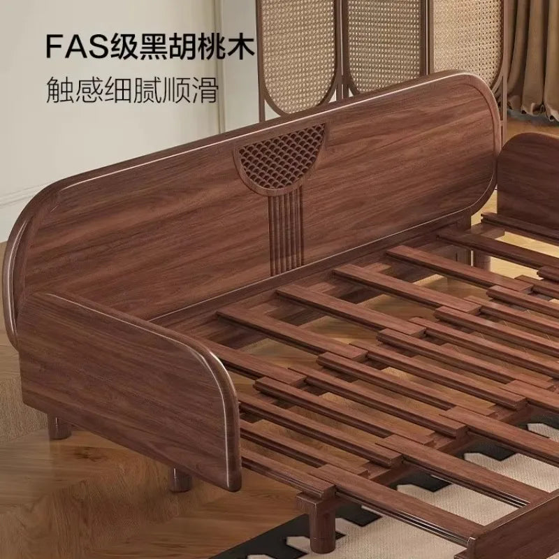 Chinese-style solid wood new sofa bed