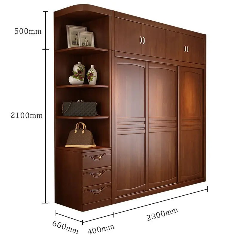 Wardrobe Solid wood sliding door