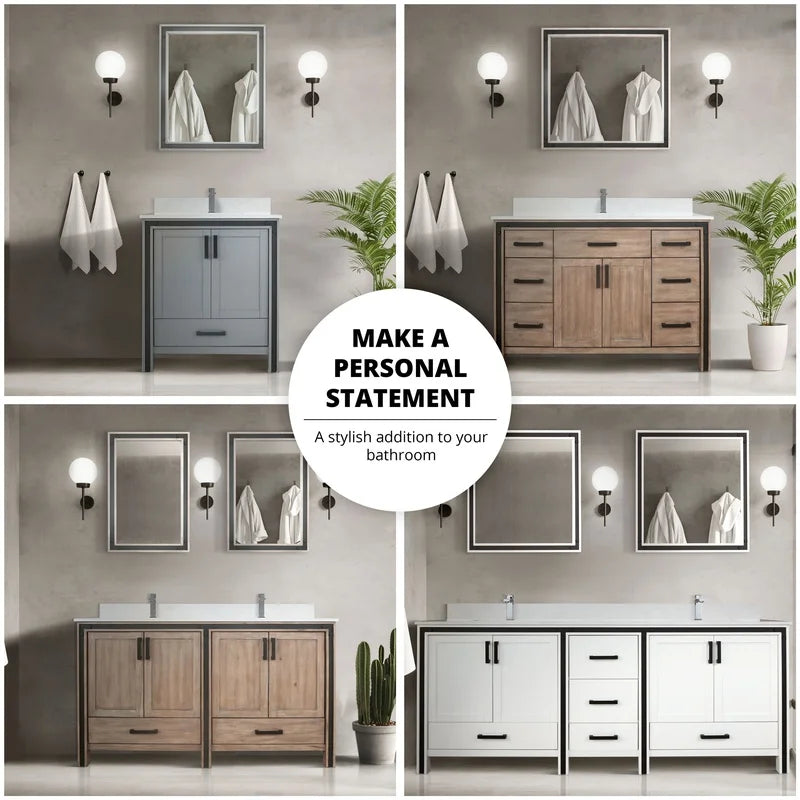 Dark Grey Double Bathroom Vanity