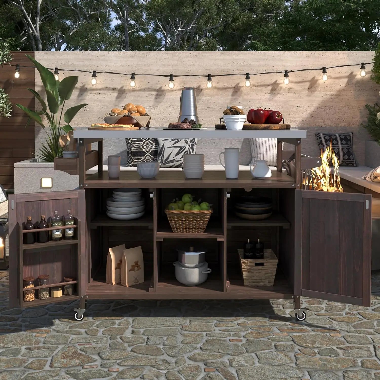 Outdoor Kitchen Island Cart
