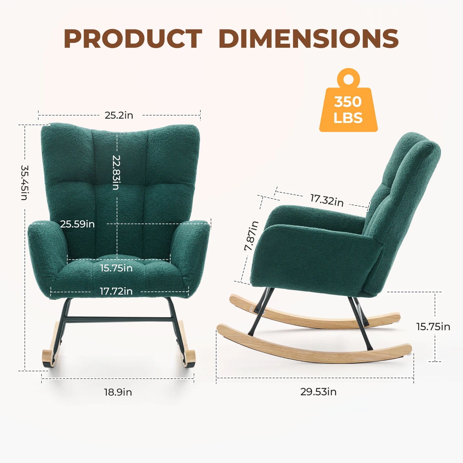 Upholstered Saucer Rocking Chair