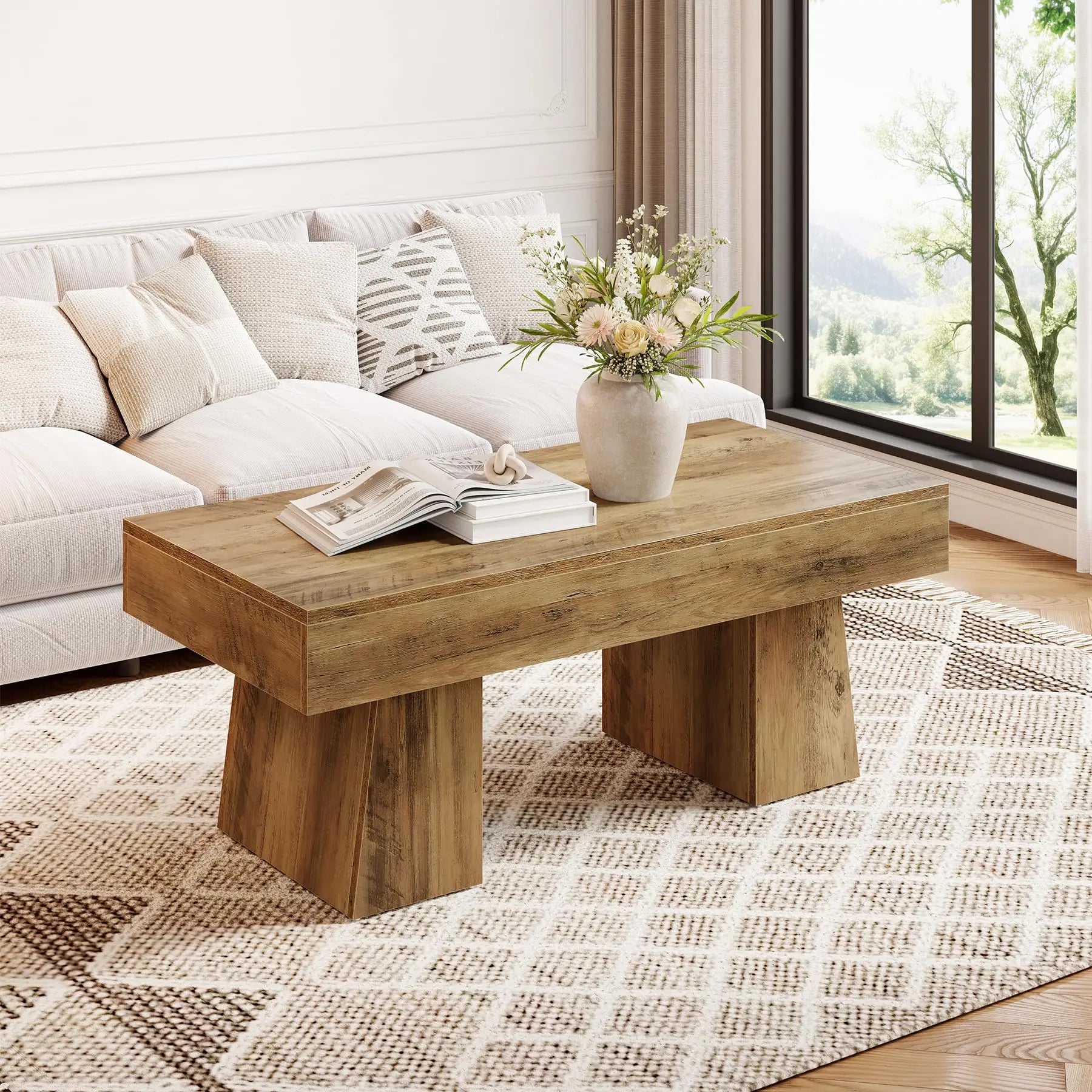 Wooden Rectangular Coffee Table