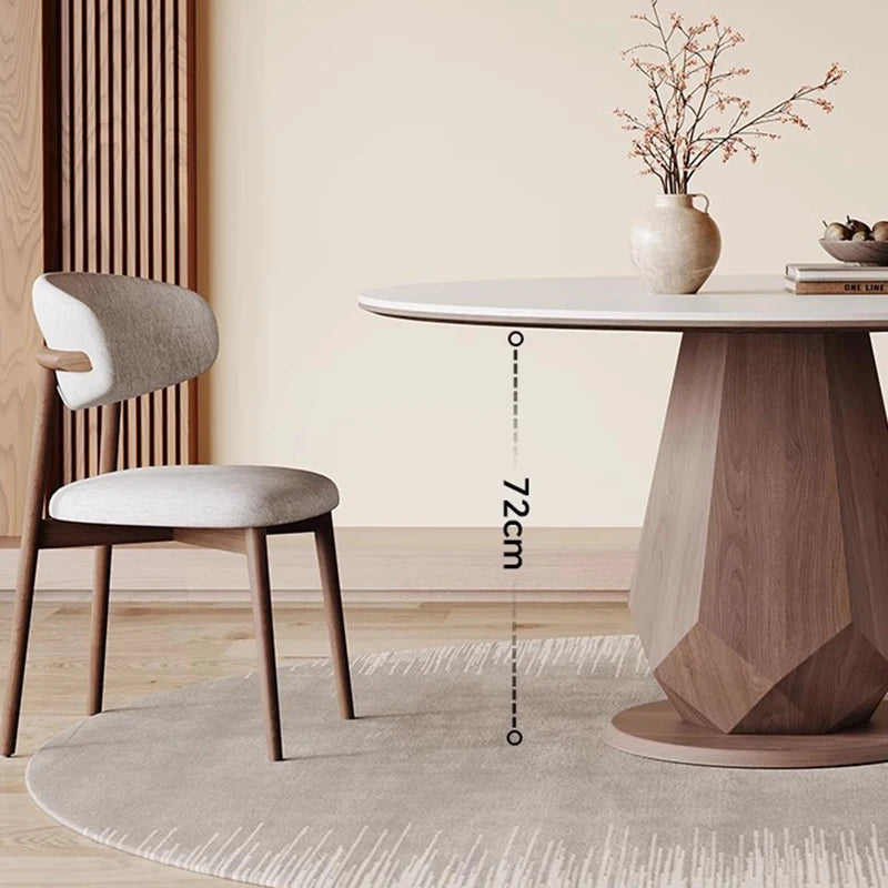 Vintage White Round Dining Tables Modern Simple Design