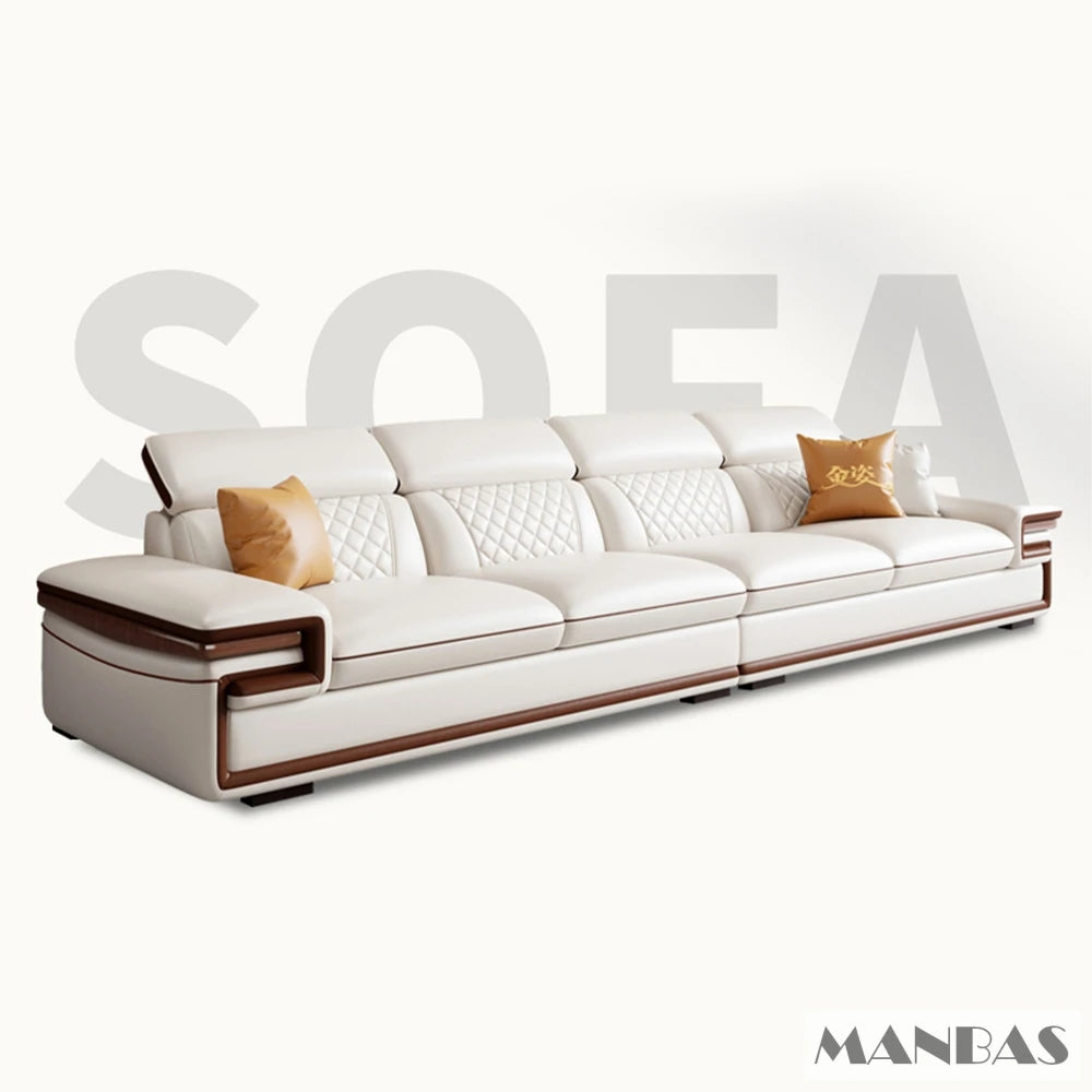 Italian Genuine Leather Sofa Set