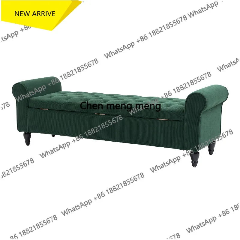 63’’ Storage Ottoman, Upholstered Tufted End of Bed Storage Bench, Ottoman