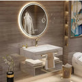 Bathroom Cabinet  Slate Smart Mirror  Double Washbasin