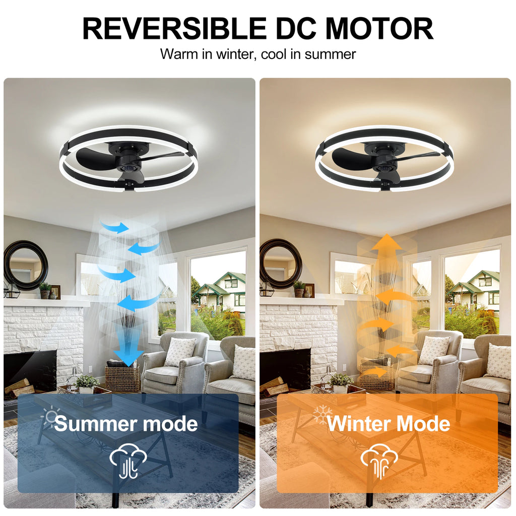 LED ceiling fan, 3-blade with lights and remote