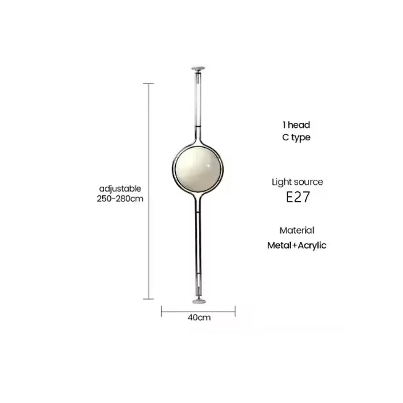 Modern Creative Floor Lamp White Yellow Acrylic Ball