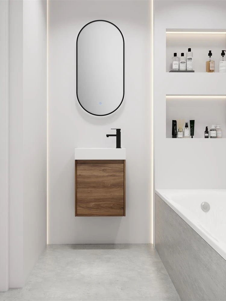 18 Inch Floating Small Bathroom Vanity With Single Sink