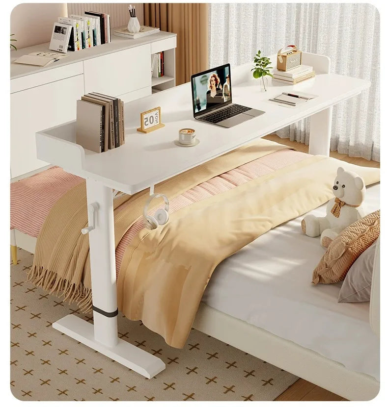 Adjustable Bedroom Overbed Laptop Desk with Wheels