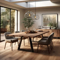 Dining Room Furniture Solid Wooden Dinning Set With 6 Chairs Dining Table