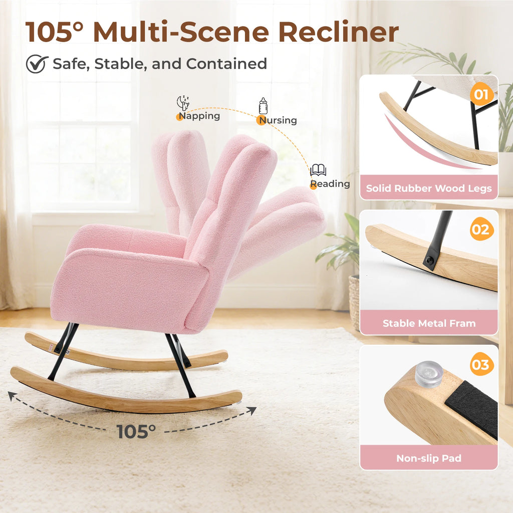 Upholstered Saucer Rocking Chair