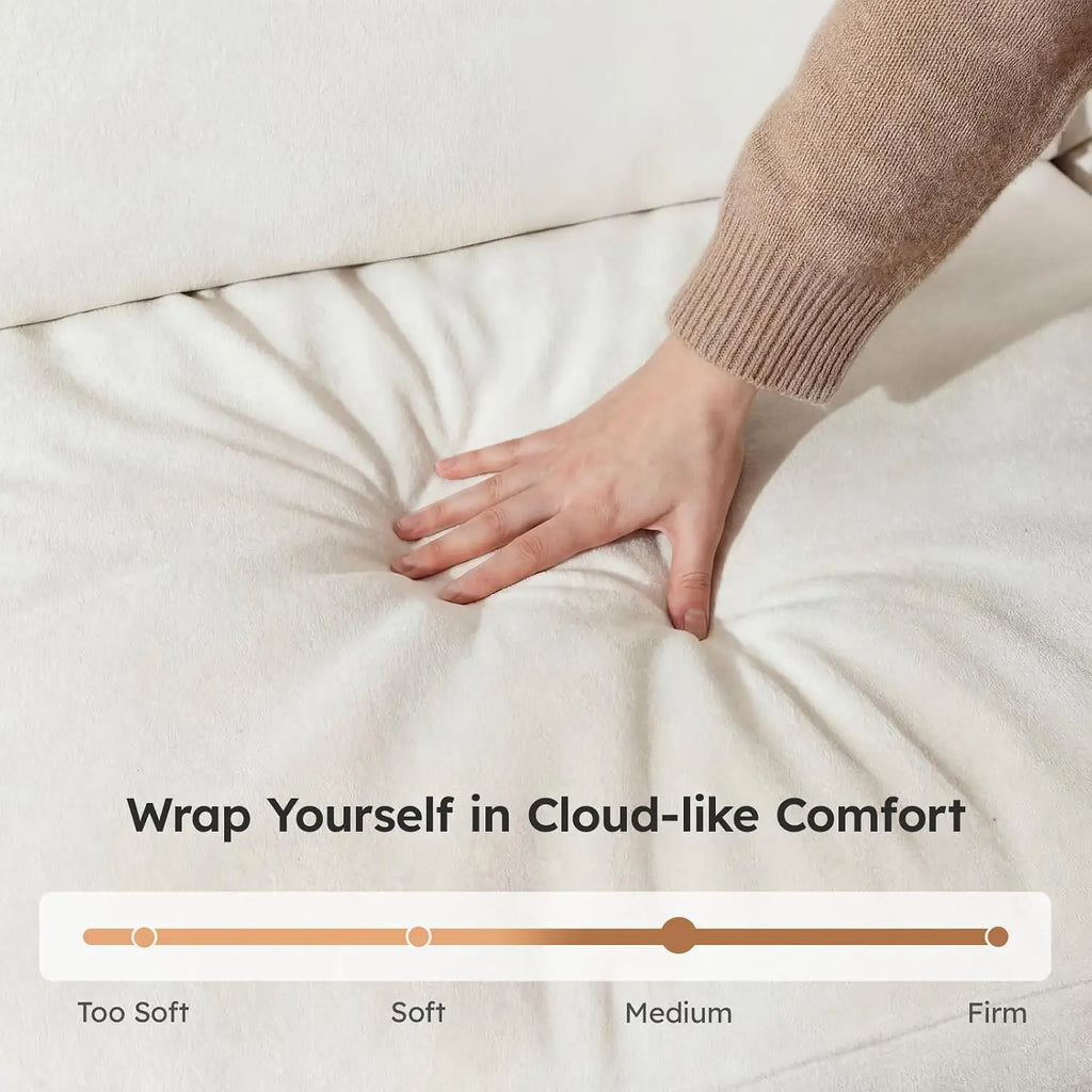 Modular Cloud Sectional Sofa, High Back Pillows