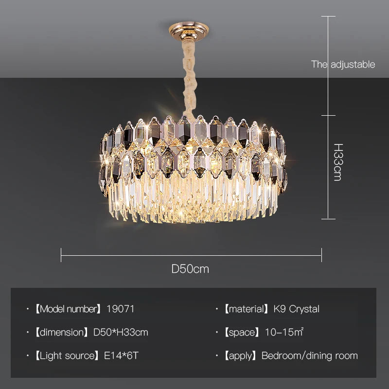 Luxury Crystal Chandelier Postmodern Atmosphere