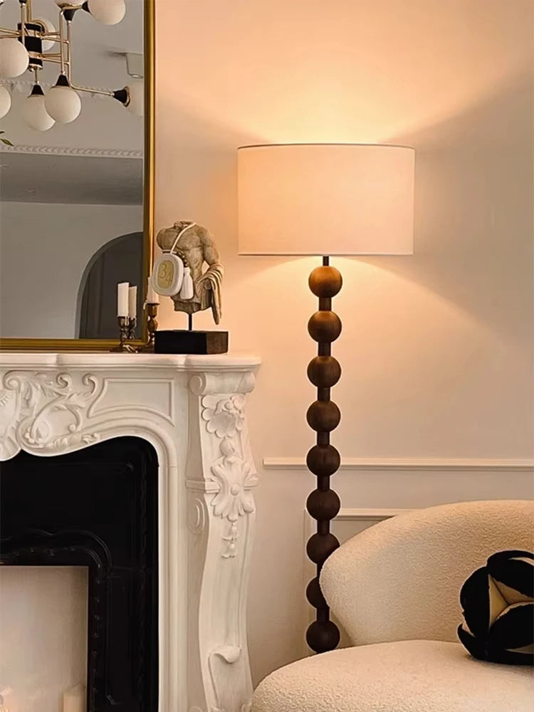 Solid Wood Living Room Floor Lamp